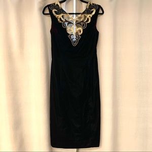 Vintage sequined velvet midi dress